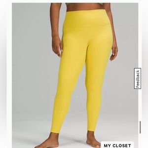 Lululemon align leggings yellow 28”
